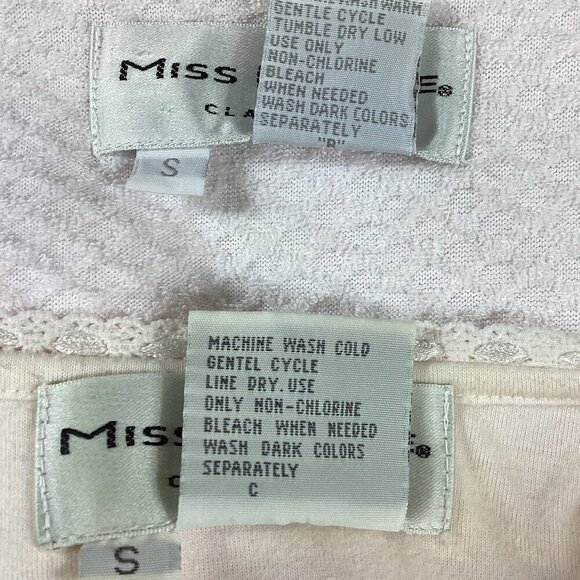 Vtg Miss Elaine 2 Piece Nightgown & Robe Set Embroidered Flowers S Pink #326E - Picture 12 of 12